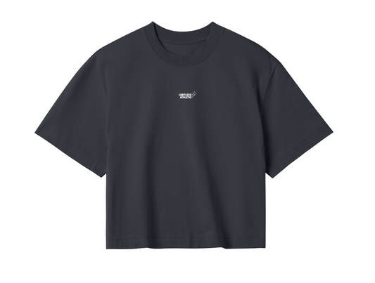 Ladies Basics Oversized Cropped Top