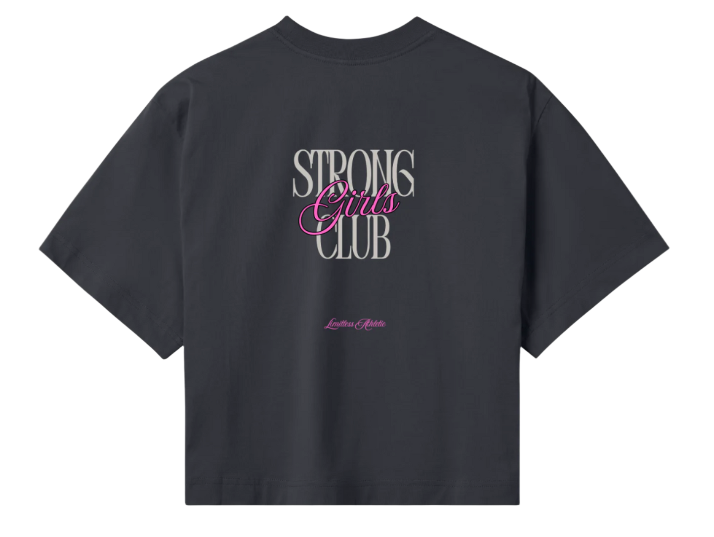 Strong Girls Club Cropped Top Black/Pink