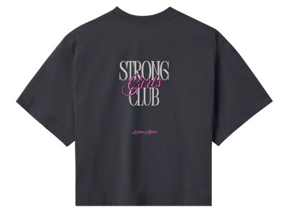Strong Girls Club Cropped Top Black/Pink
