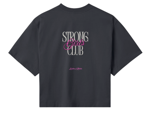 Strong Girls Club Cropped Top Black/Pink