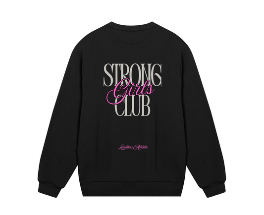 Strong Girls Club Sweater Black/Pink